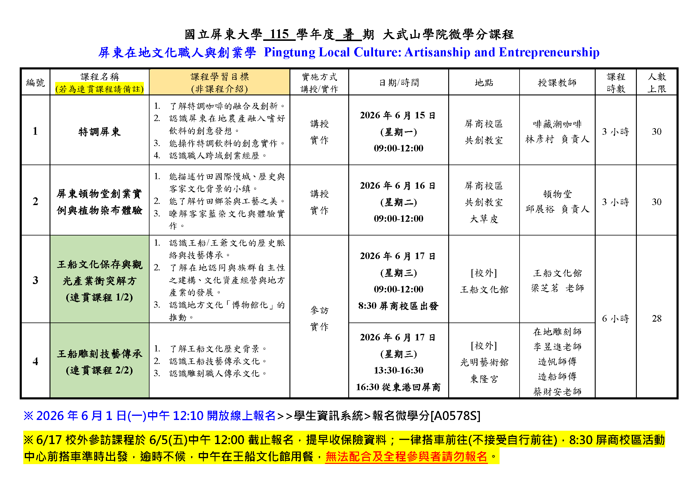 課程規劃